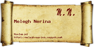 Melegh Nerina névjegykártya